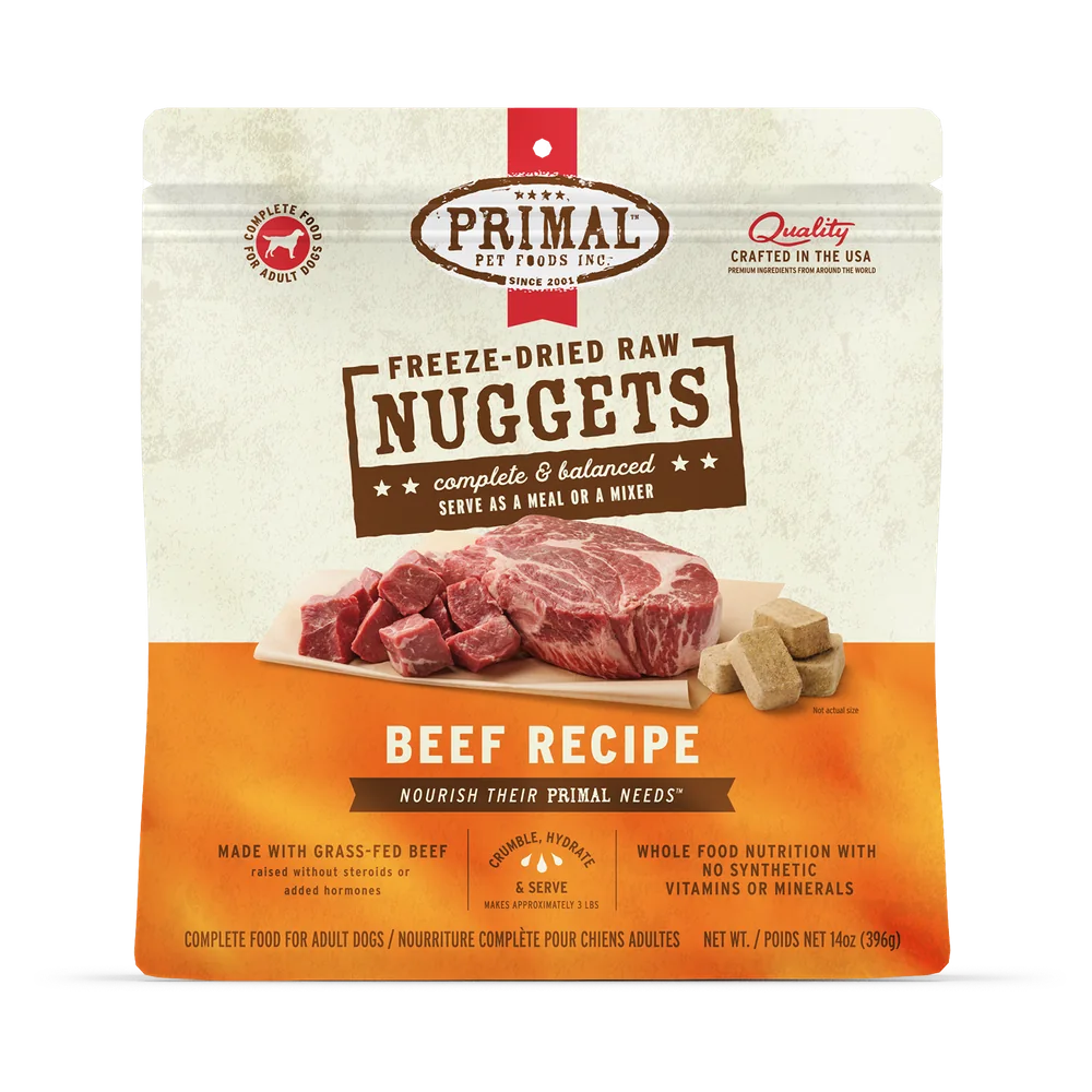 Freeze-Dried Raw Nuggets Dog Food - Beef Recipe